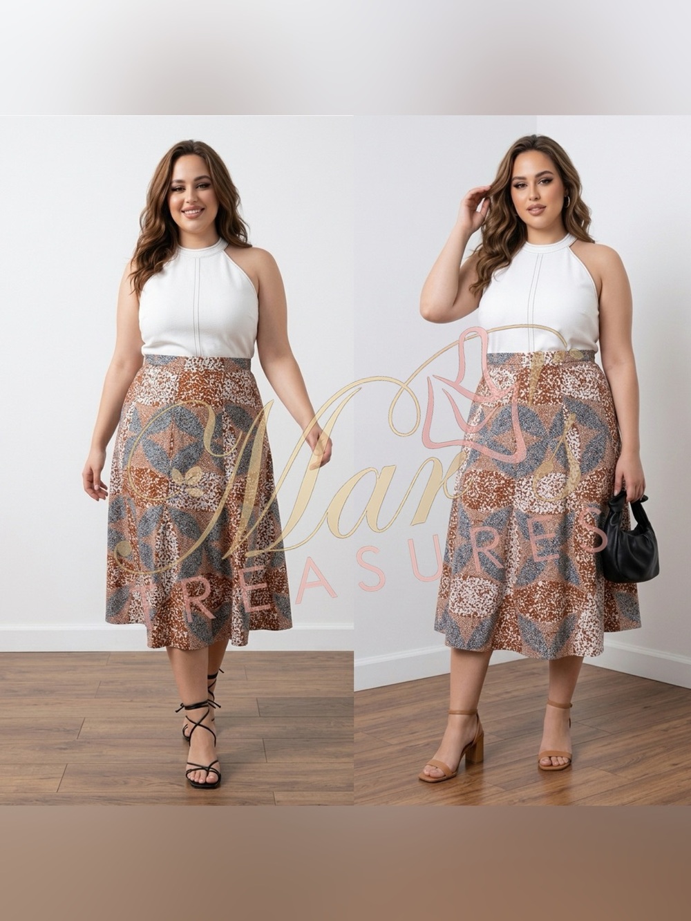 Anthropologie Mockneck Midi Halter Dress Sz 2X